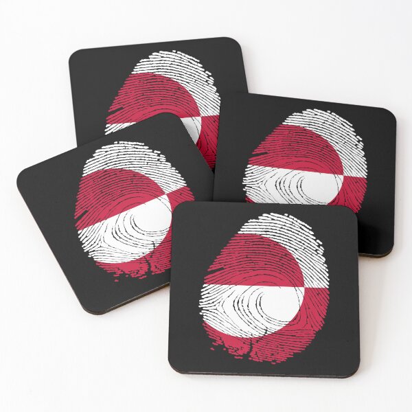 Item preview, Greenland flag in fingerprint designed and sold by Azeecreate009.