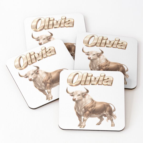 Item preview, Olivia Ox Chinese Zodiac — Powerful Eastern Horoscope Name Design | Year of the Ox Art designed and sold by AlexLineArt.
