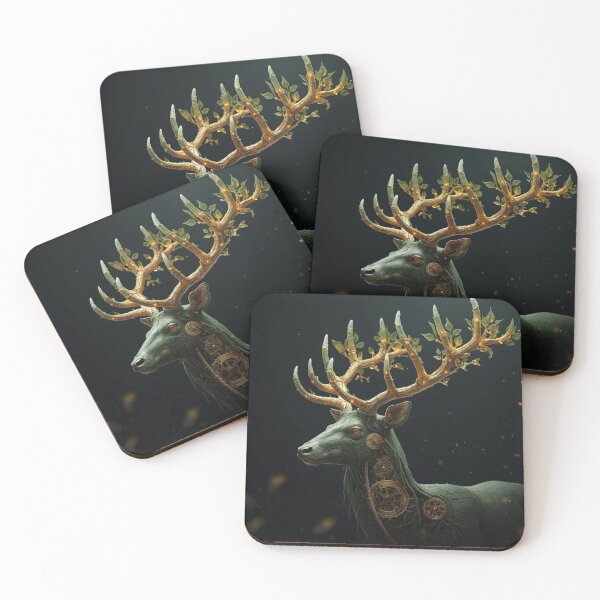Item preview, Steampunk Forest Stag designed and sold by Enchanting Art Vista.