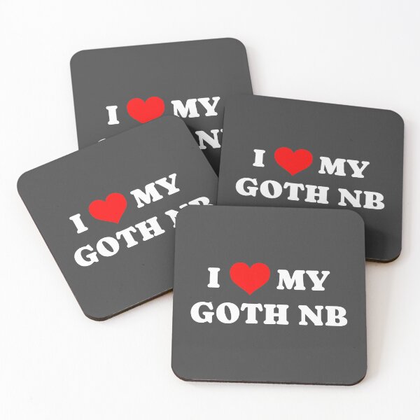 Item preview,  I love my Goth NB - White text on black designed and sold by cjpdee.