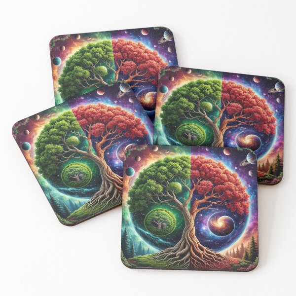 Item preview, Cosmic Tree Yin Yang – Life Balance Nature and Universe designed and sold by AmetistLight.
