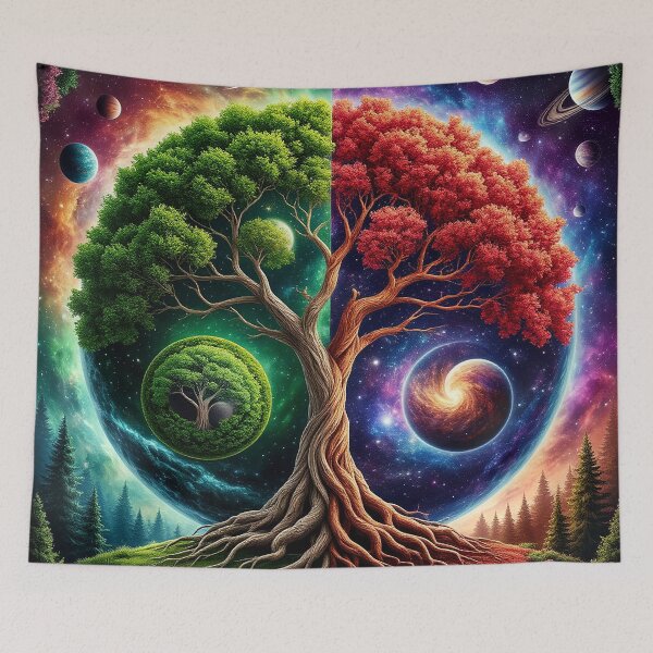 Item preview, Cosmic Tree Yin Yang – Life Balance Nature and Universe designed and sold by AmetistLight.