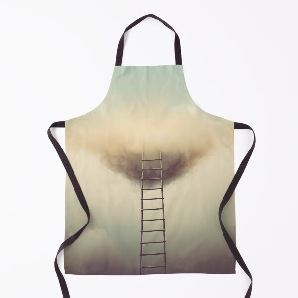 Item preview, Stairway to Serenity: Minimalist Surreal Ladder to Clouds Wall Art designed and sold by Cozyartsss.
