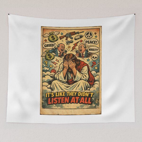 Item preview, It’s Like They Didn’t Listen At All – Political Satire Vintage Poster designed and sold by Chejen Charity.