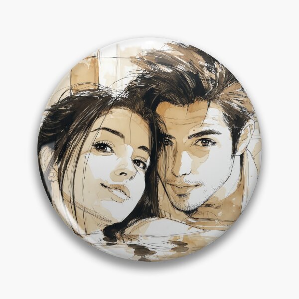Item preview, ntic Bathtub Couple - Intimate Bathroom Moment Watercolor Ar designed and sold by Banal25.