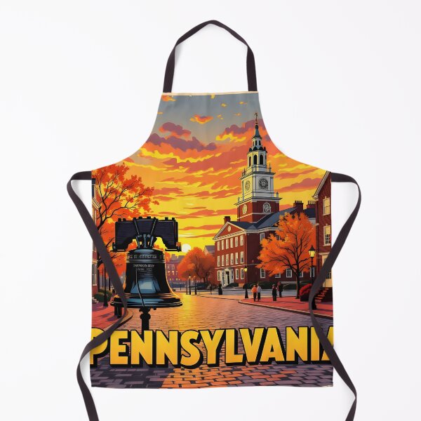 Item preview, Pennsylvania, USA: Vintage-Style Painterly Travel Poster designed and sold by LSVart.