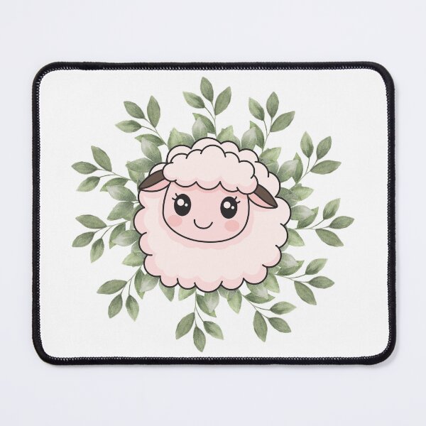 Item preview, Cute little sheep among green leaves with a transparent background designed and sold by lunadesignsmoon.