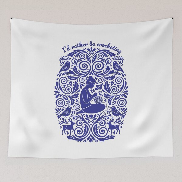 Item preview, Id Rather Be Crocheting Crochet Lover Knitting designed and sold by LuminOrb.