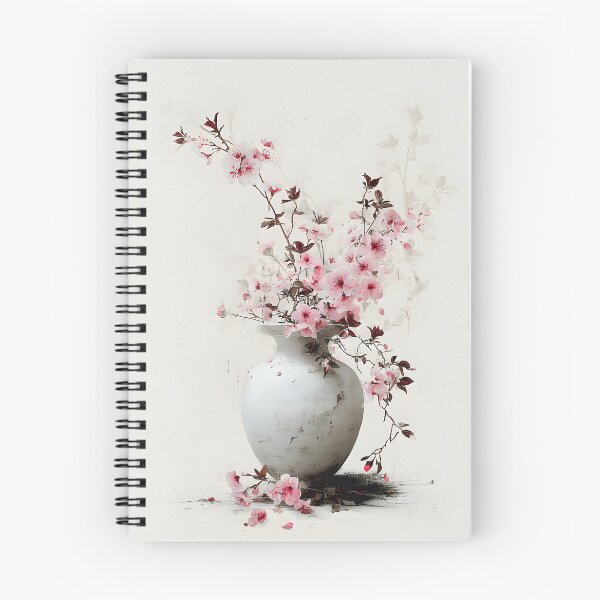 Item preview, Jarrón Wabi-Sabi | Jarrón rústico de cerámica con flores rosas designed and sold by FlowNestStudio.