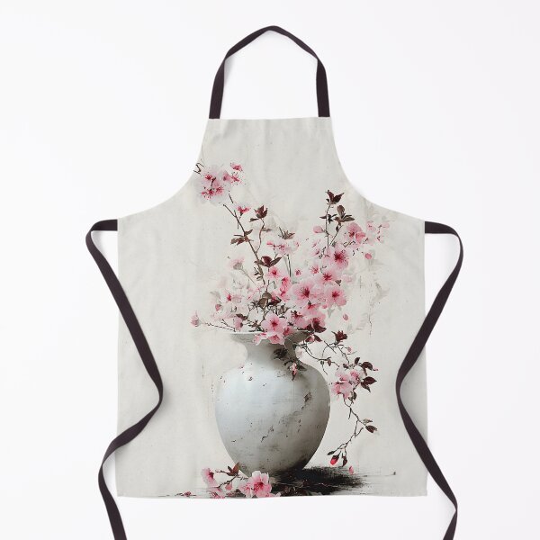 Artikelvorschau, Wabi-Sabi-Vasenkunst | Rustikale Keramikvase mit rosa Blüten entworfen und verkauft von FlowNestStudio.