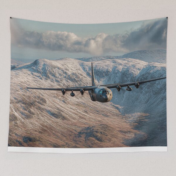Item preview, C 130 Above the Winter Wrapped Countryside designed and sold by Skyframe Aviation.