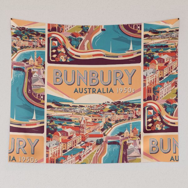 Item preview, Bunbury Australia Vintage Travel Tourism designed and sold by TravelersGems.
