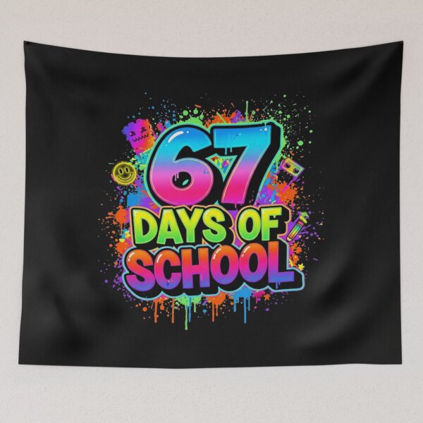 Item preview, 67 Days of School Student Teacher 67 Meme designed and sold by JenniferHoust64.