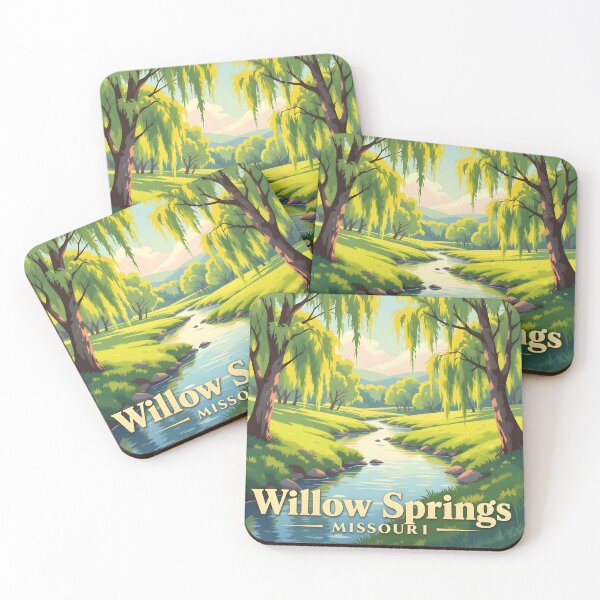 Item preview, Willow Springs, Missouri, USA: Vintage-Style Painterly Travel Poster designed and sold by LSVart.