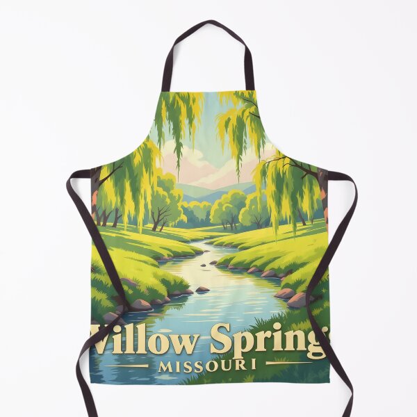 Item preview, Willow Springs, Missouri, USA: Vintage-Style Painterly Travel Poster designed and sold by LSVart.