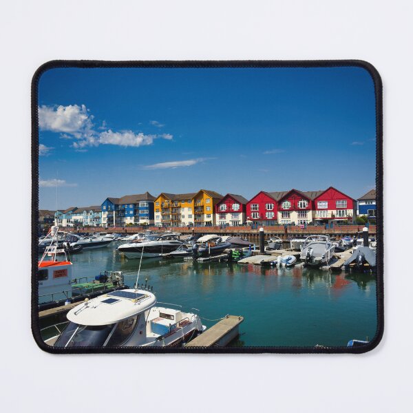 Item preview, Exmouth Marina | Scenic Devon Harbour Photography Print designed and sold by leonwoods.