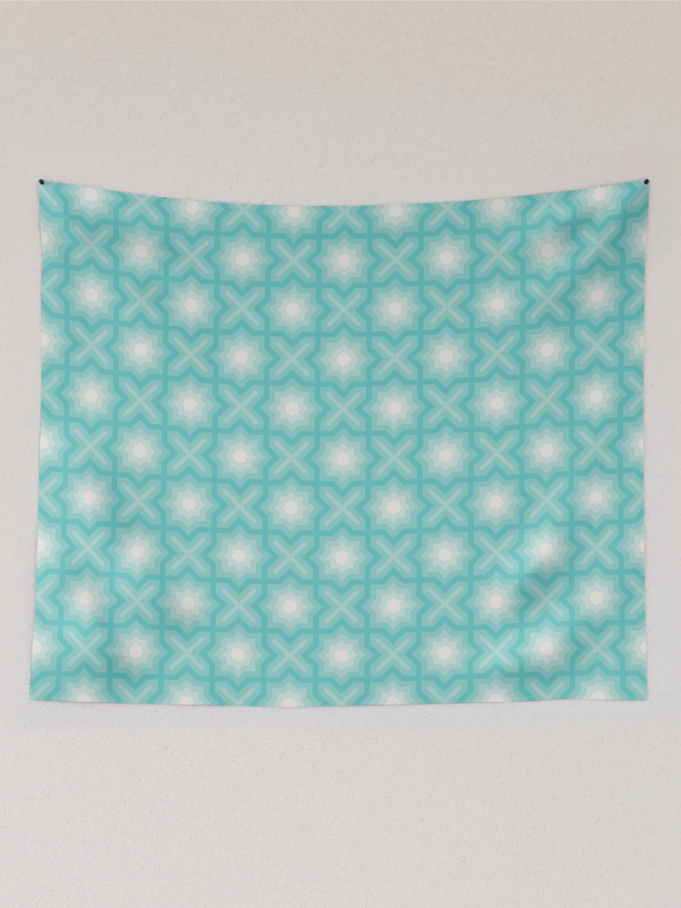 Thumbnail 2 of 3, Tapestry, Cloud Dancer Rising Rivulet Star Pattern designed and sold by PatternSalad.