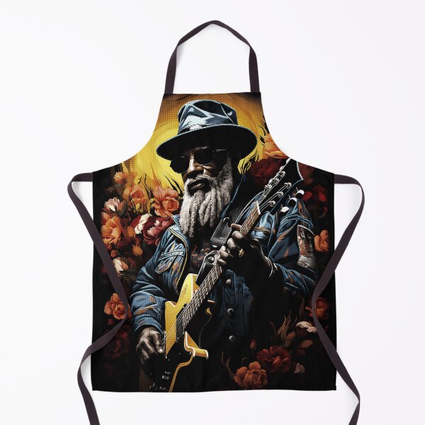 Item preview, Blues Man with Guitar, for black fabrics designed and sold by SteadyRolling.