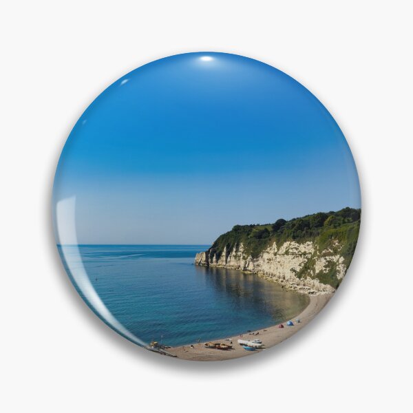 Item preview, Beer Beach Devon | Scenic UK Coastal Photography Print designed and sold by leonwoods.