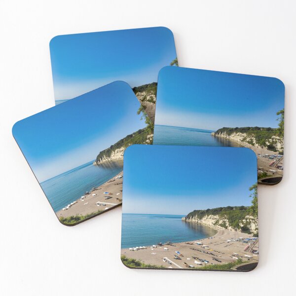 Item preview, Beer Beach Devon | Scenic UK Coastal Photography Print designed and sold by leonwoods.