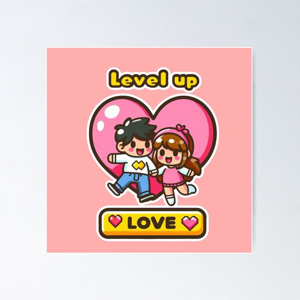 Item preview, Level Up Love - Valentines day T-Shirt designed and sold by Ranpict.