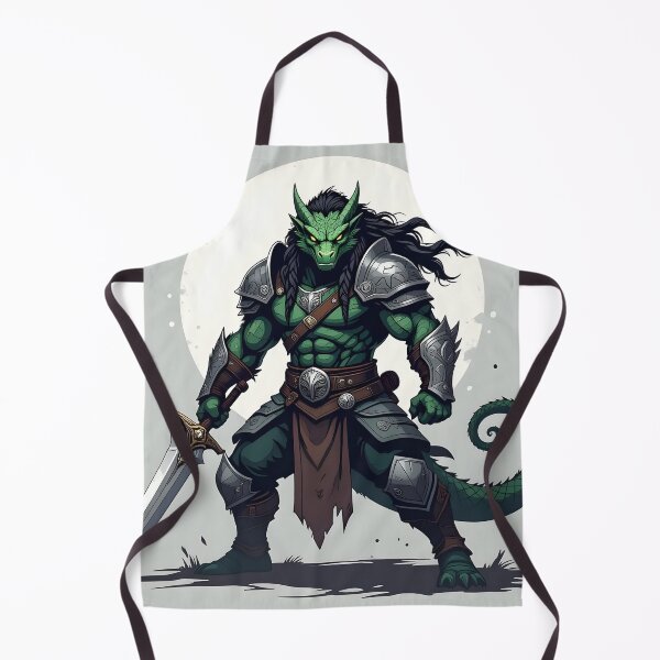 Item preview, Green Dragonborn with sword dungeons and dragons inspired designed and sold by adriansmith31.