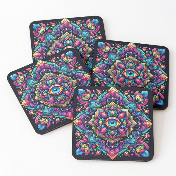 Item preview, Mystic Eye Mandala – Psychedelic Symmetry Design designed and sold by Dogandesighn.