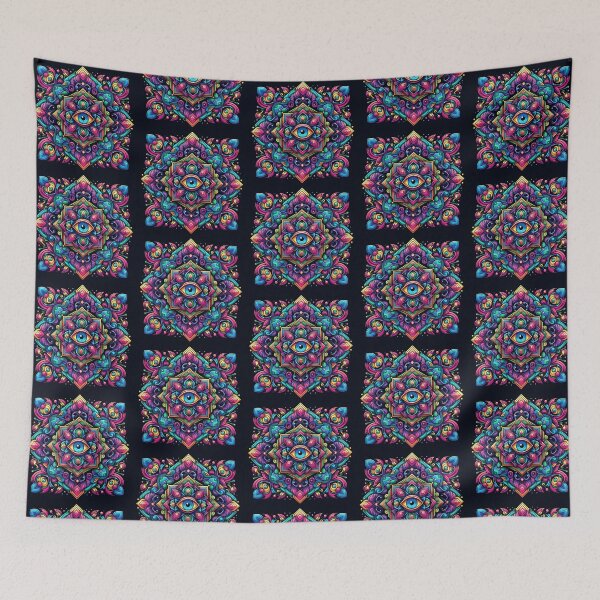 Item preview, Mystic Eye Mandala – Psychedelic Symmetry Design designed and sold by Dogandesighn.