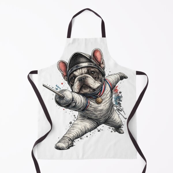 Item preview, French Bulldog Fencer designed and sold by ChillCharmStudio.