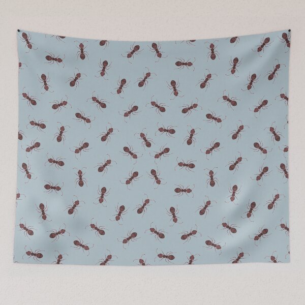 Item preview, Illustrated Brown Ants on Pale Blue designed and sold by KSimpson838.