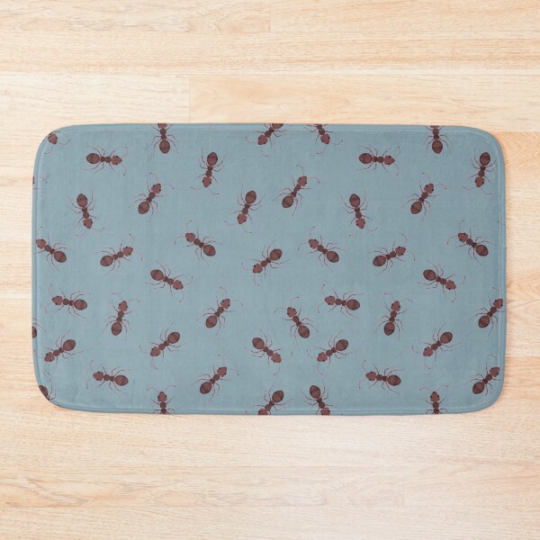 Item preview, Illustrated Brown Ants on Light Gray-Blue designed and sold by KSimpson838.