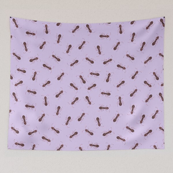 Item preview, Illustrated Brown Ants on Pale Purple designed and sold by KSimpson838.