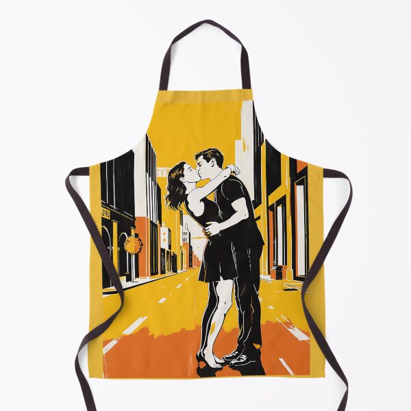 Item preview, Urban Street Kiss - Bold Graphic Couple Art Print designed and sold by Banal25.