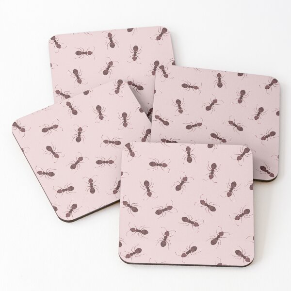 Item preview, Illustrated Brown Ants on Pale Pink designed and sold by KSimpson838.