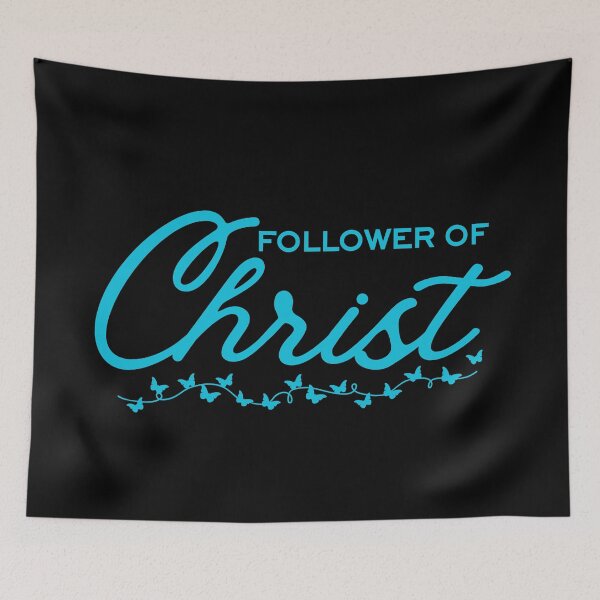 Item preview, Follower of Christ – Minimalist Sky Blue Typography Christian Design designed and sold by MoriaStore.