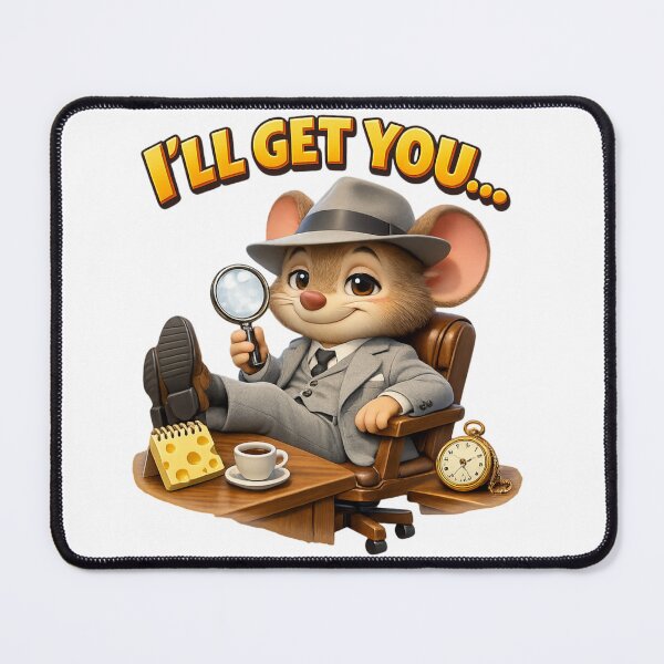 Item preview, Cute Zippy Mouse Detective Vintage Character, Graphic Tee designed and sold by Zippy Creation.