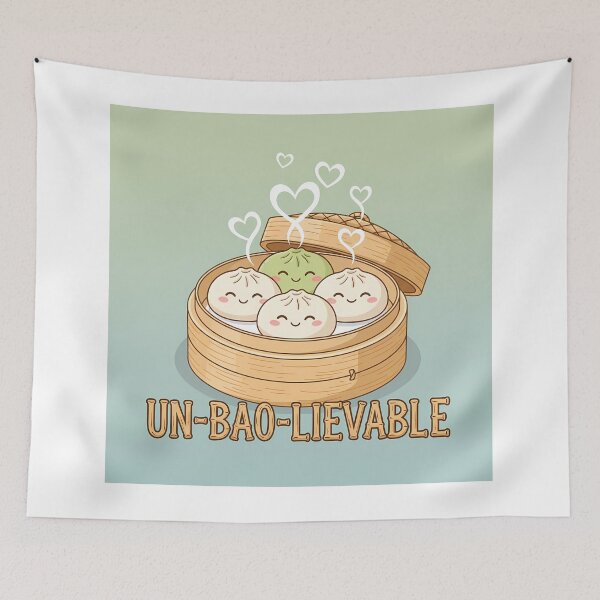 Item preview, Un-Bao-Lievable Funny Dim Sum Bao Pun Valentines Day Sticker Shirt Foodie designed and sold by GiftsForge.