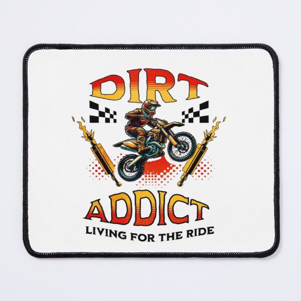 Item preview, Dirt Addict Motocross Rider - Living For The Ride Graphic designed and sold by BoldLines StuDio.