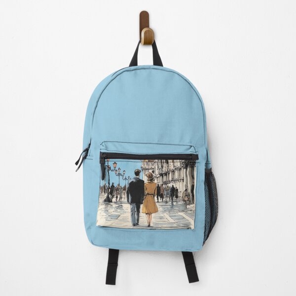 Item preview, Venice Romance - Couple Walking St. Mark's Square Watercolor Art designed and sold by Banal25.