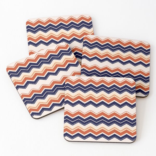 Item preview, Horizontal Wavy Zigzag Pattern in Warm Earth Tones designed and sold by annenambiro.