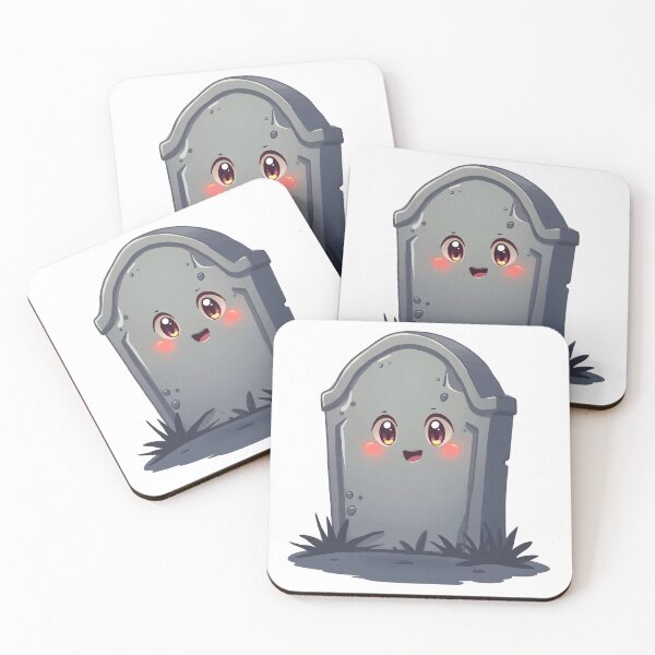 Item preview, Cute Happy Gravestone – Cozy Spooky Halloween Sticker designed and sold by santi-ia.