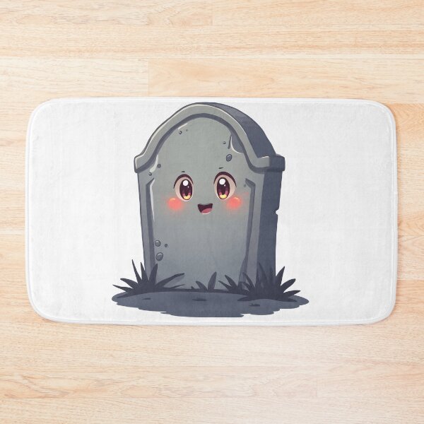 Item preview, Cute Happy Gravestone – Cozy Spooky Halloween Sticker designed and sold by santi-ia.
