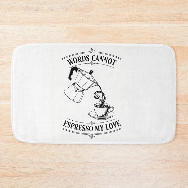 Item preview, Words Cannot Espresso Love Funny Coffee Pun Valentines Day Sticker Shirt designed and sold by GiftsForge.