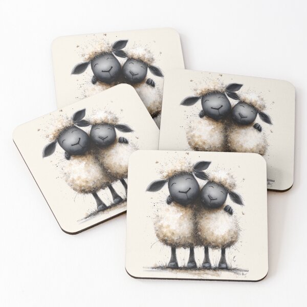 Item preview, Gorgeous Valaise Blacknose Sheep ' Sheep Hugs’ BY SHiRLeY MacARTHuR designed and sold by Shirley MacArthur Art.