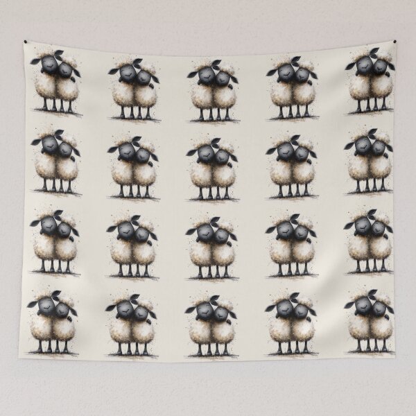 Item preview, Gorgeous Valaise Blacknose Sheep ' Sheep Hugs’ BY SHiRLeY MacARTHuR designed and sold by Shirley MacArthur Art.