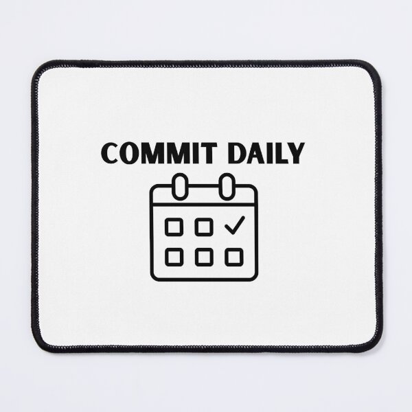 Item preview, Commit Daily – Daily Discipline Motivation Quote designed and sold by IronMindStudio.