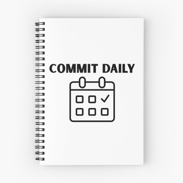 Item preview, Commit Daily – Daily Discipline Motivation Quote designed and sold by IronMindStudio.