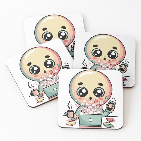 Item preview, Kawaii Office Worker Email Overload designed and sold by McVrax.