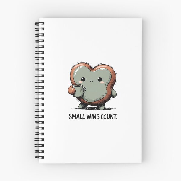 Item preview, Small Wins Count Cute Wonky Blob Heart Coffee Doodle designed and sold by DesingScan.