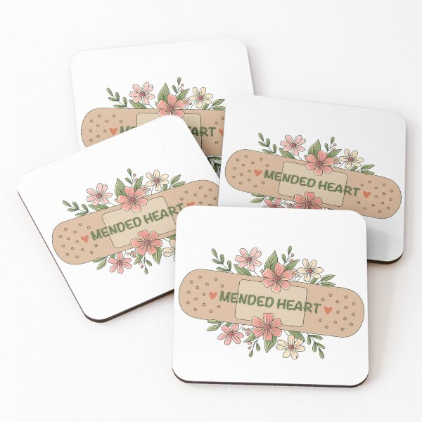 Item preview, Mended Heart Floral Bandage | Healing Love Design designed and sold by tviyluv.